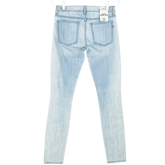 DAKOTA Collective Womens Khloe Blue Skinny Jeans Size 26 Distressed Low Rise NWD - Picture 2 of 14